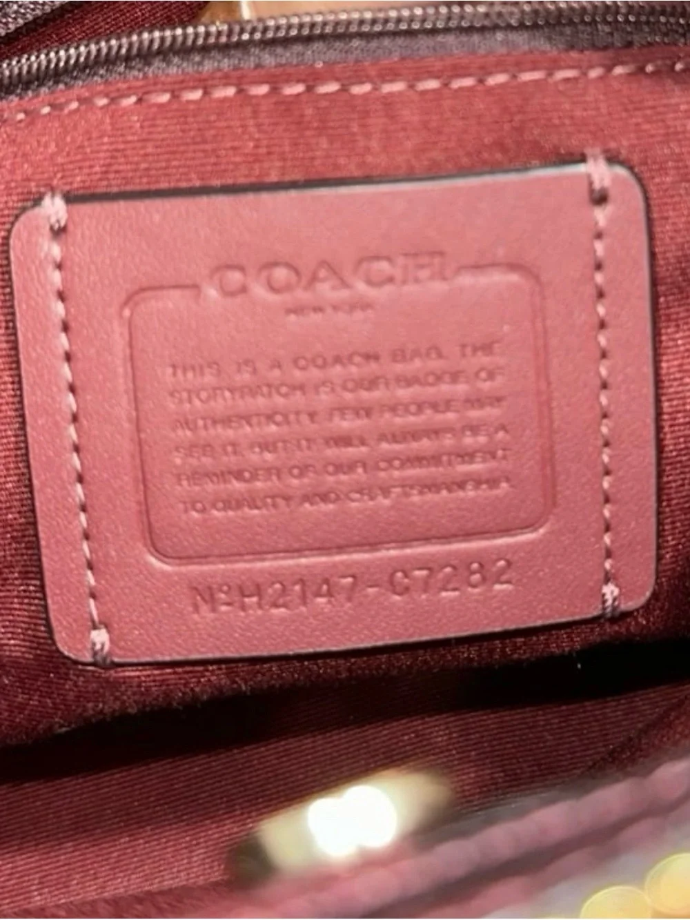 Coach Lillie Carryall Burgundy Leather Satchel with Gold Hardware